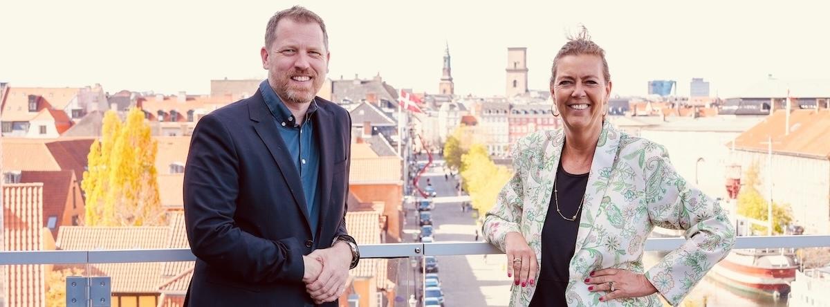BUILD og Molio samarbejde - Christina Hviid (til højre) og Kasper Lynge (til venstre)